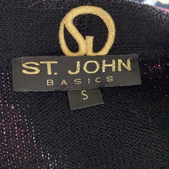 St. John basics long line cardigan enameled button S quiet luxury sweater blazer - Picture 2 of 12